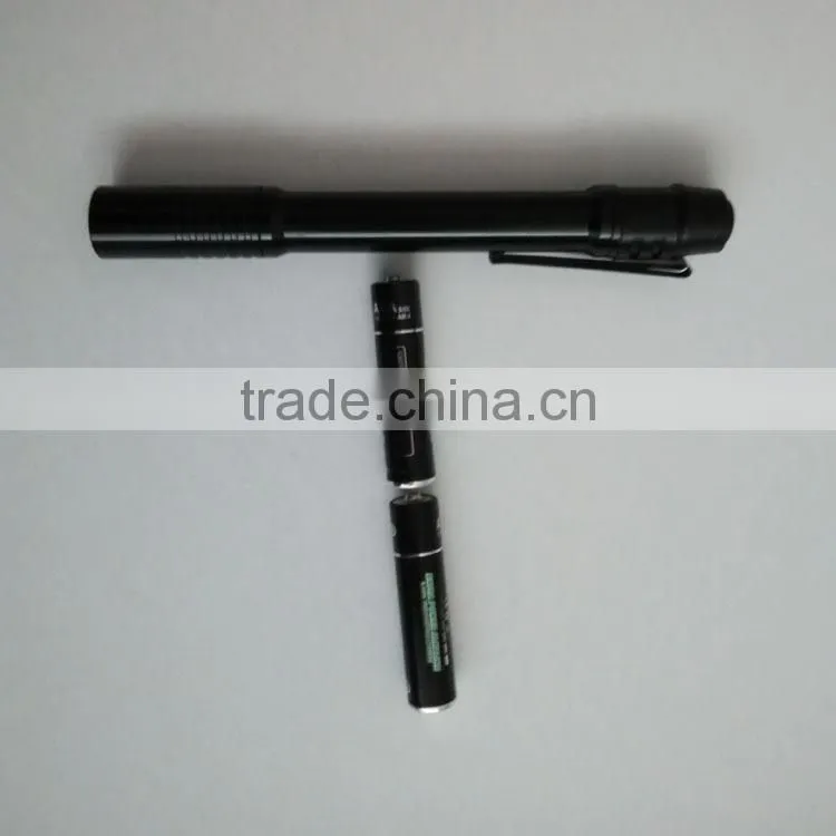hot selling Aluminium alloy 2xAAA Battery LED flashlight pen style light