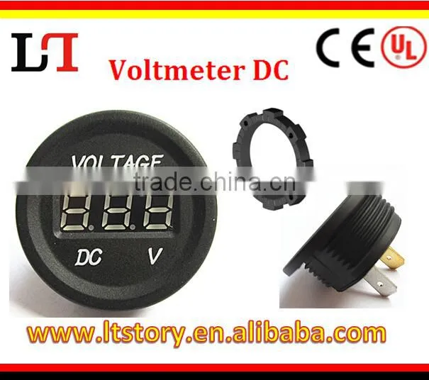 DC 5~30V Red LED Auto Car Waterproof Panel Meter Digital Voltmeter
