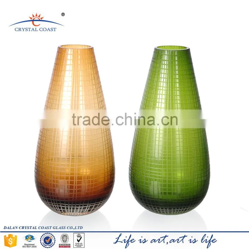 Murano mini mosaic handblown colorful glass flower vase factory for wedding