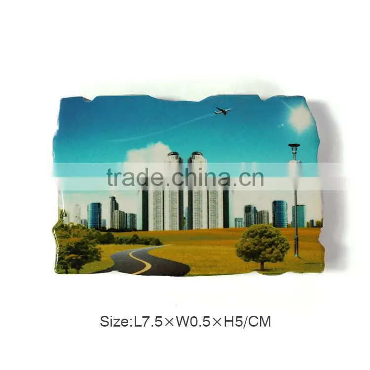 Handmade 4 color printed london magnet