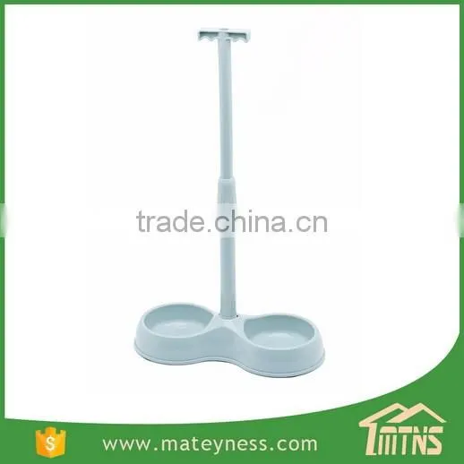 pet feeding bowl with telescopic handle for cats dogs