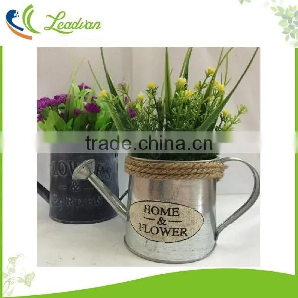 Antique garden decorative metal mini little small kids watering can with handle garden storage watering pot