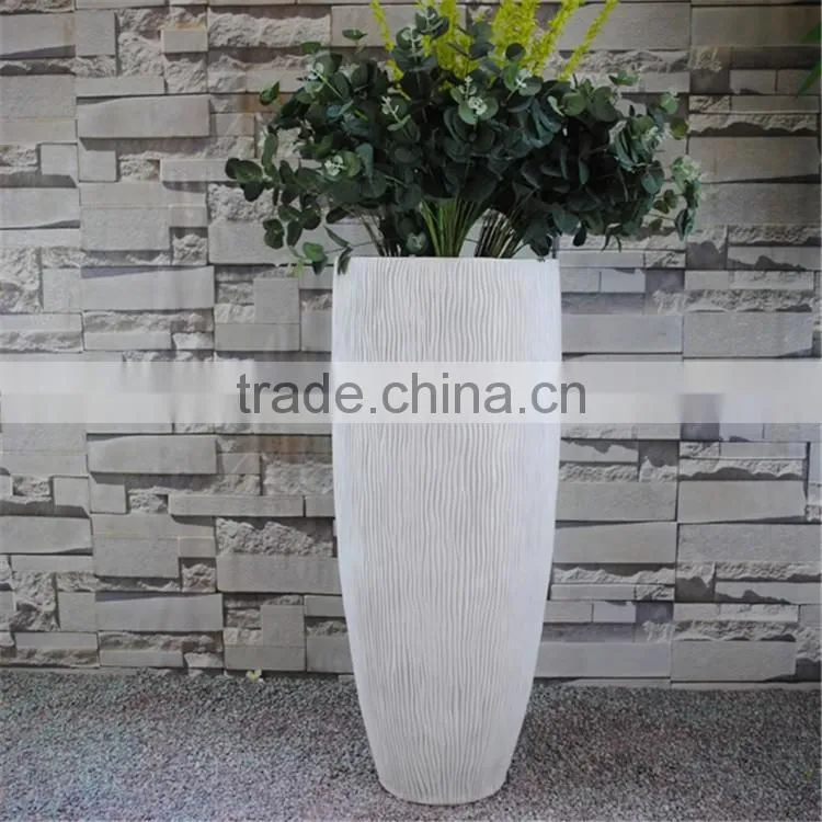 Popular outdoor large tall decorative cylinder flower plant pot