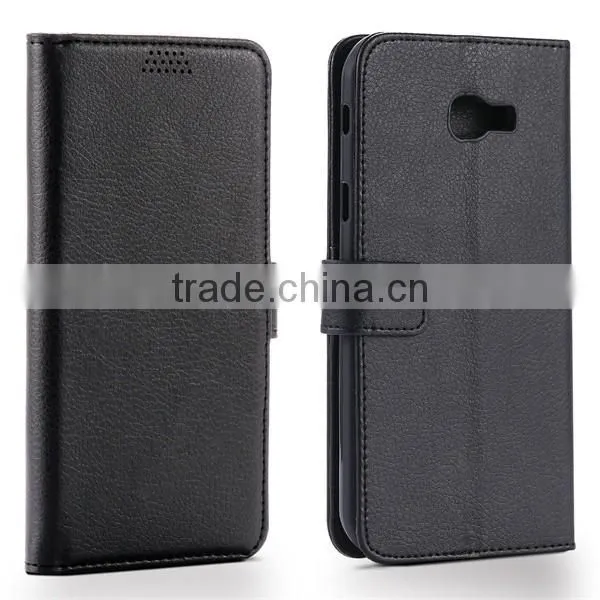 Factory Suppliers Litchi Pattern Flip Leather Phone Case For Samsung A7 2017