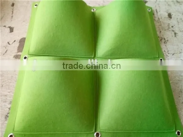 Felt bags vertical garden