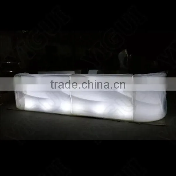 led illuminated white portable bar table