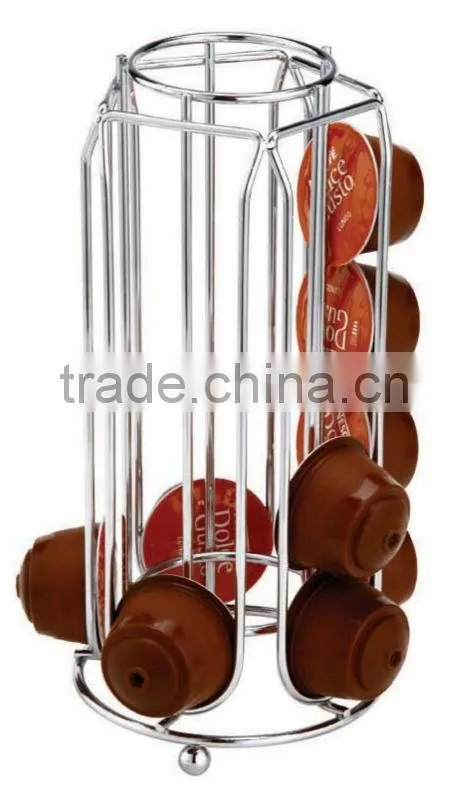 COFFEE CAPSULE HOLDER WITH STAINLESS STELL BASE