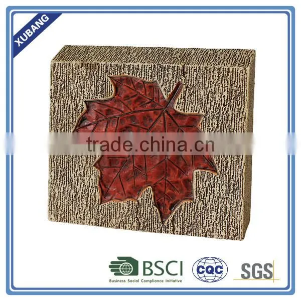 autumn Poly resin TABLE TOP WITH MAPLE LEAVE home decor