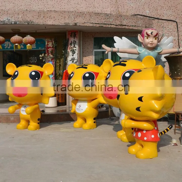 Outdoor fiberglass cat cartoon figure