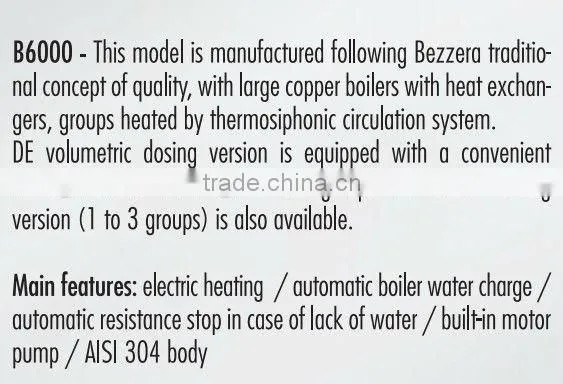 B6000 2GR Italy commercial semi-automatic commercial coffee machine