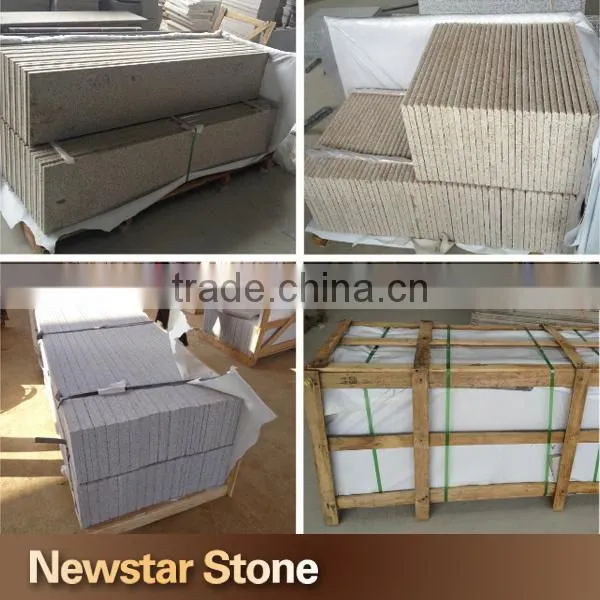 Polished Chrysanthemum yellow granite staircase
