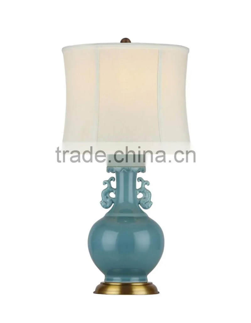 BISINI Luxury Sky Blue Ceramic Table Lamp