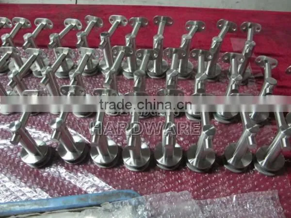Stainless Steel Handrail Glass Bracket Mounting To Wall