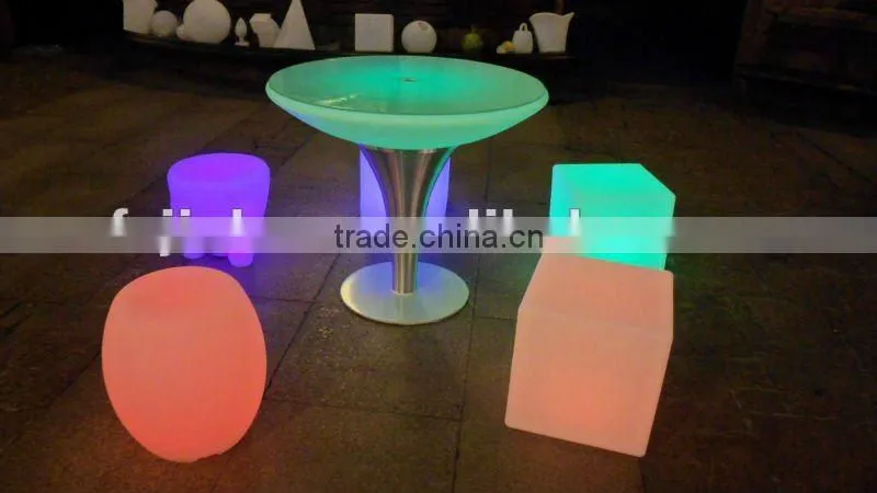 Rechargable colorful warterproof modern outdoor cube furniture led seat cube