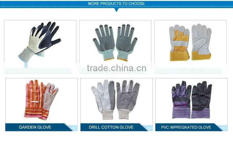 JX68A114 Multipurpose Different Colors Yellow full PVC impregnated gloves