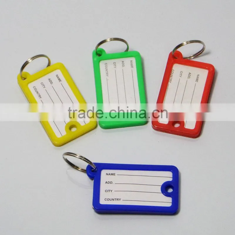 Hot-Sell cheap plastic blank keyrings
