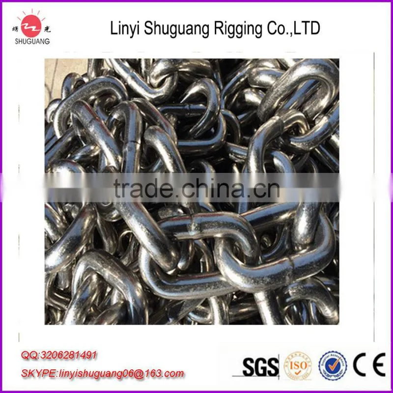 galvanized link chain, for marine use, dock fender link chain, marina, pontoon