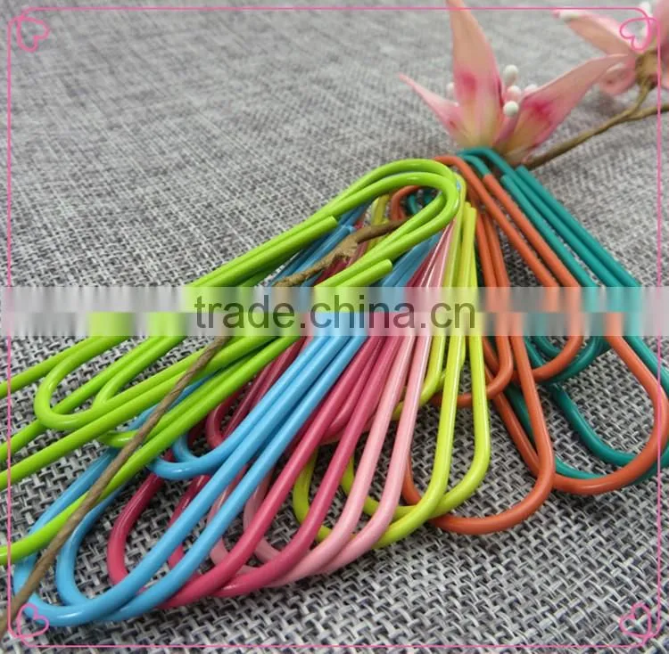 Quality decorative colorful metal round giant 80mm paper clips
