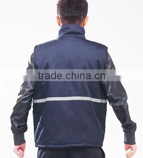 2017 OEM men waistcoat reflective tape vest industrial uniforms waistcoat
