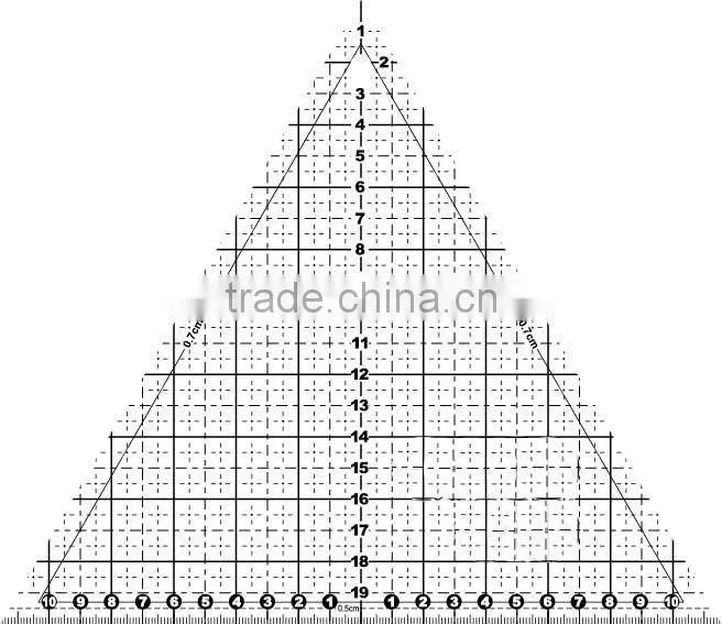 kearing brand,dressmaker form patchwork craft ruler,good acrylic sewing triangle grading set square for patchwork #T046