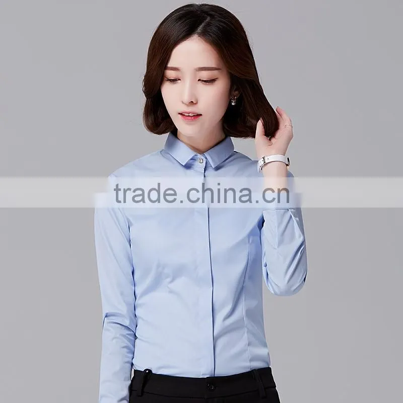 2016 popular made to measure cotton shirt for office women