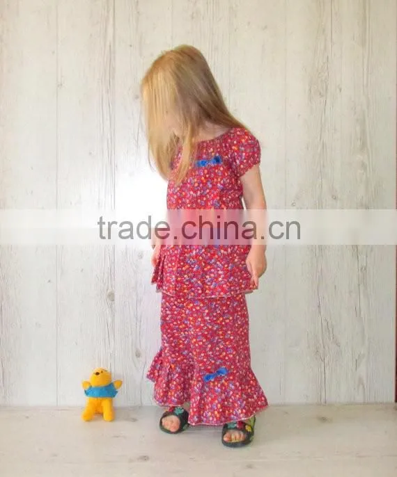 Wholesale Girls Ruffle Pants sets With Printed Ruffle Boutique Clothing
