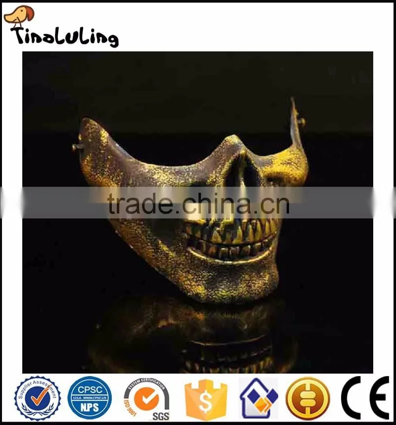 2017 New Popular Horror Halloween PVC Skeleton Skull half face Mask