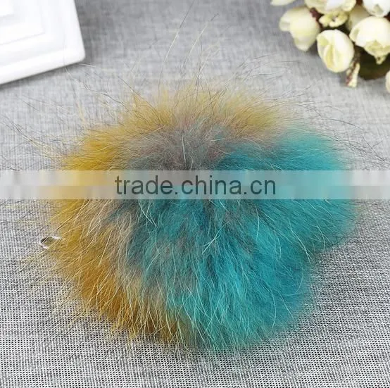 factory supply 100% Real Raccoon Fur Pompoms luxurious fur balls Genuine Fur Pom Pom for Bag Hats Cap Scarf Gloves Attached the