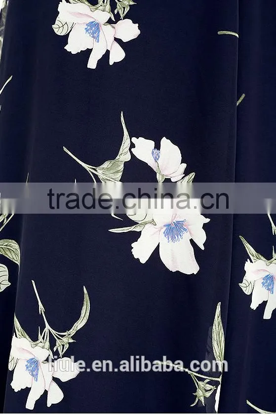 New Design pattern fashion girls party dress high quality floral print 2017clothing