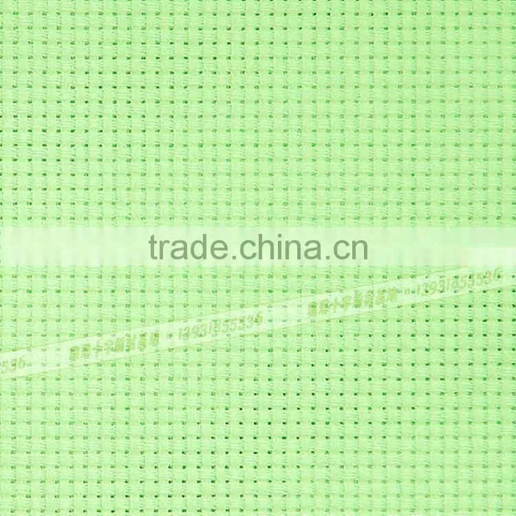 wholesale green 11CT hole fabric 100 % cotton cross stitch fabric DIY craft cross shape fabric embroidery 150cm