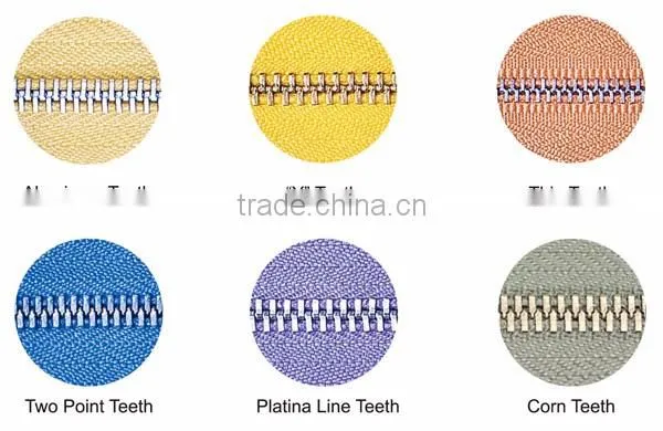No.8 Brass Long Chain Metal Zipper or Zips