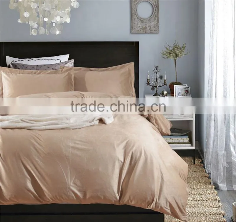2017 NEW DESIGN SUPER SOFT MICROFIBER CAMEL 4PCS BEDDING SET