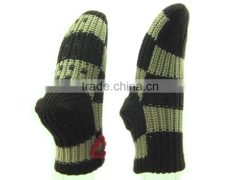 anti-slip acrylic Knitted warm floor socks
