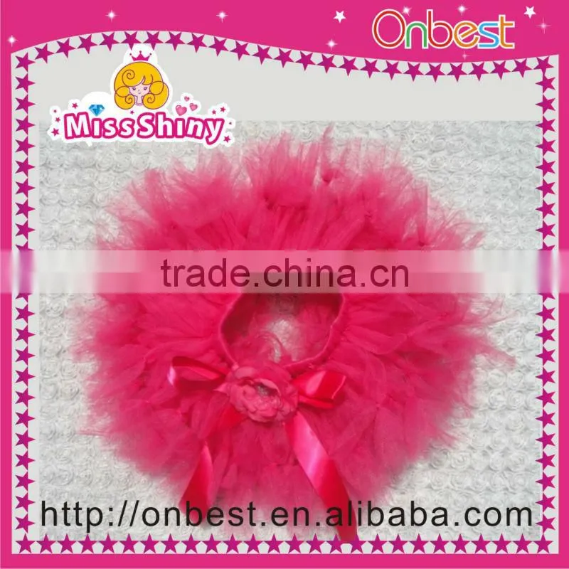 Beautiful Kids Girls Hot Pink Dancewear Polka Dot Princess Pettiskirt