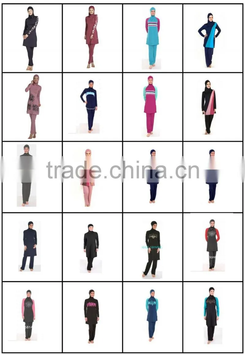 Fashion Woman Leapord Printed Modest Swimwear