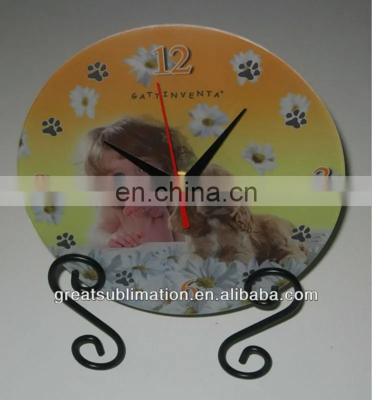 sublimation printing glass clock