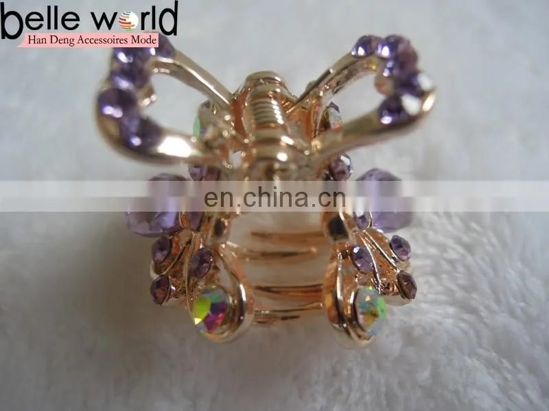 High Quality Mini Jewel Rhinestone Hair Claw Clip