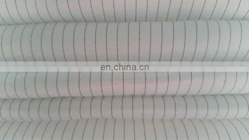 5mm grid polyester antistatic fabric for cleanroom overalls