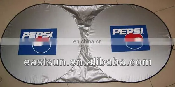 silver polyester foldable Car front sunshade