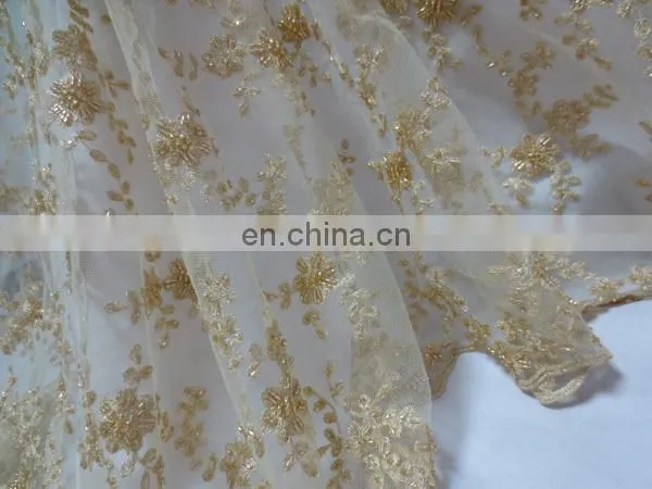 2016 sequins and beaded fulle fabric /seuins tulle fabric /embroidered beaded tulle fabric for wedding party