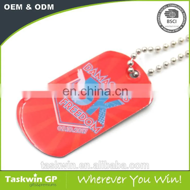 Custom 5K printed dog tag with epoxy from China manufacturer