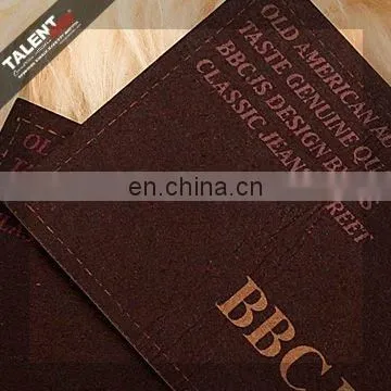 wash-paper causal jeans leather label