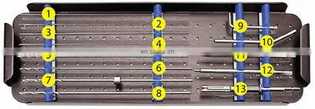 China Manufacture Bone Surgery Instruments Small Fragment Locking Plates Instruments Set Orthopedic Surgical Implants