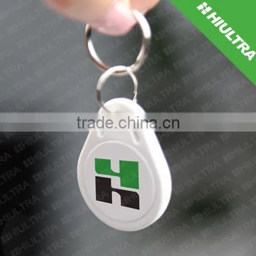 top sell low cost 125khz TK4100 key tag or 13.56mhz 14443A ,15693 proximity rfid access control keyfob,key chain,