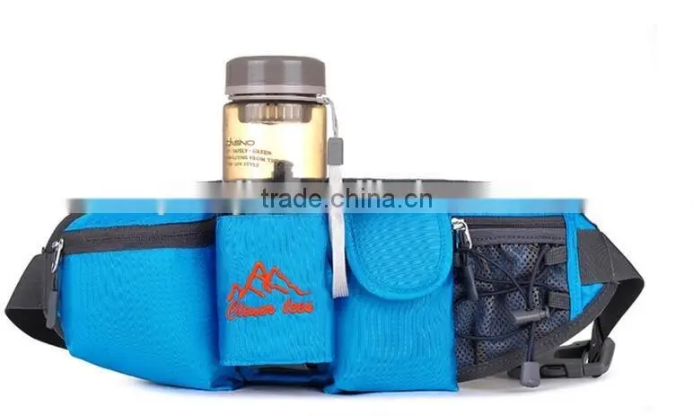 Outdoor Sports Fanny Waist Pack Unisex, Adjustable Strap Travel Sport Running Waist Bag with Water Bottle Storage Mesh Pocket