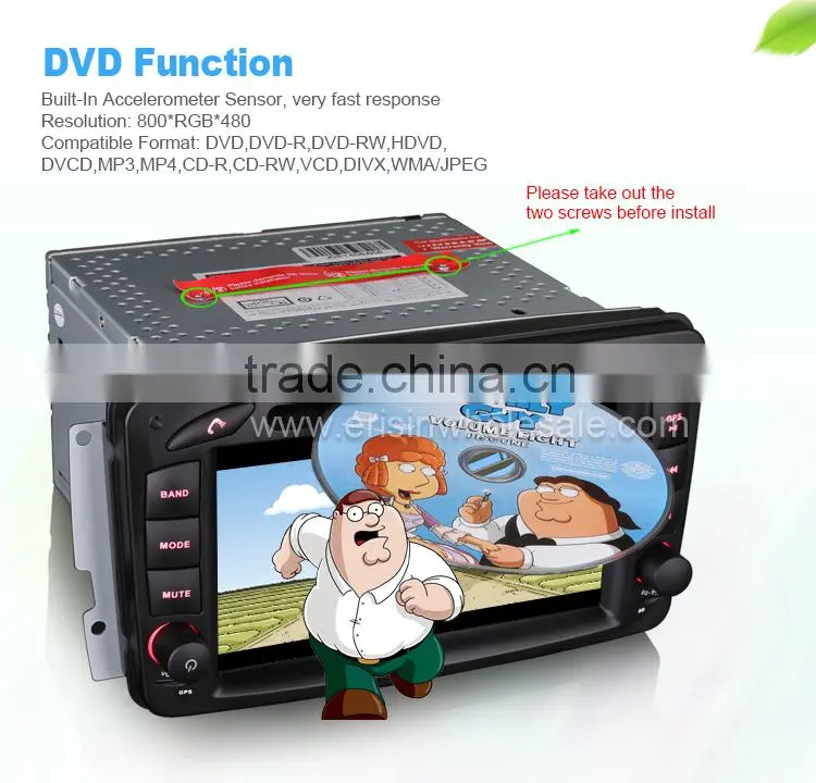 Erisin ES7063B 1 Din 7 inch Bluetooth Car Radio GPS for Mercedes G-Class W463