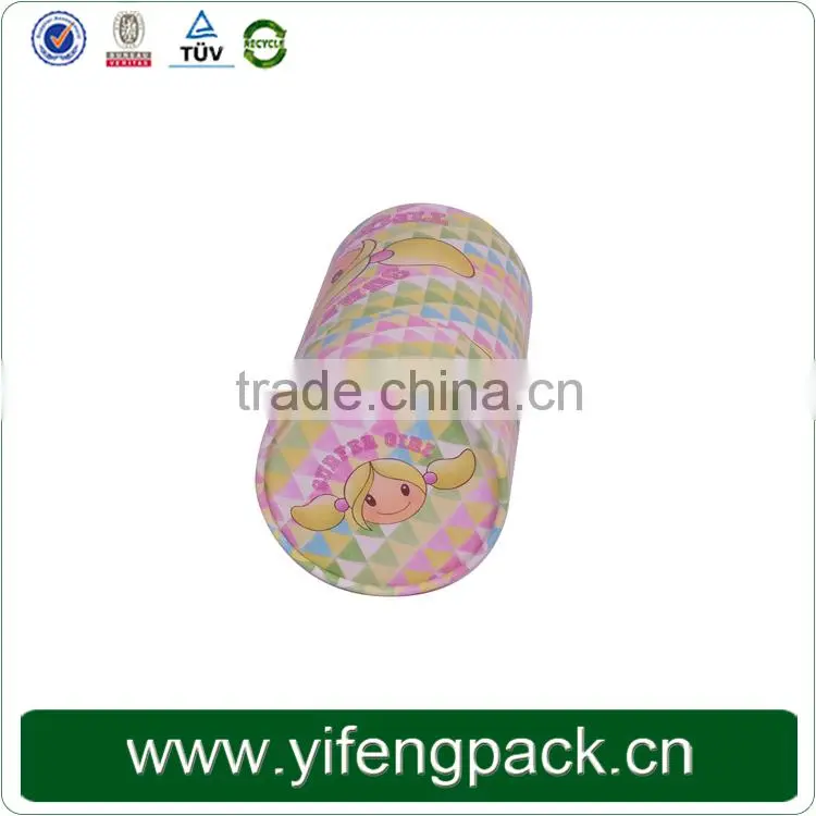 Custom printed cylinder packaging box pretty cardboard round tube gift box
