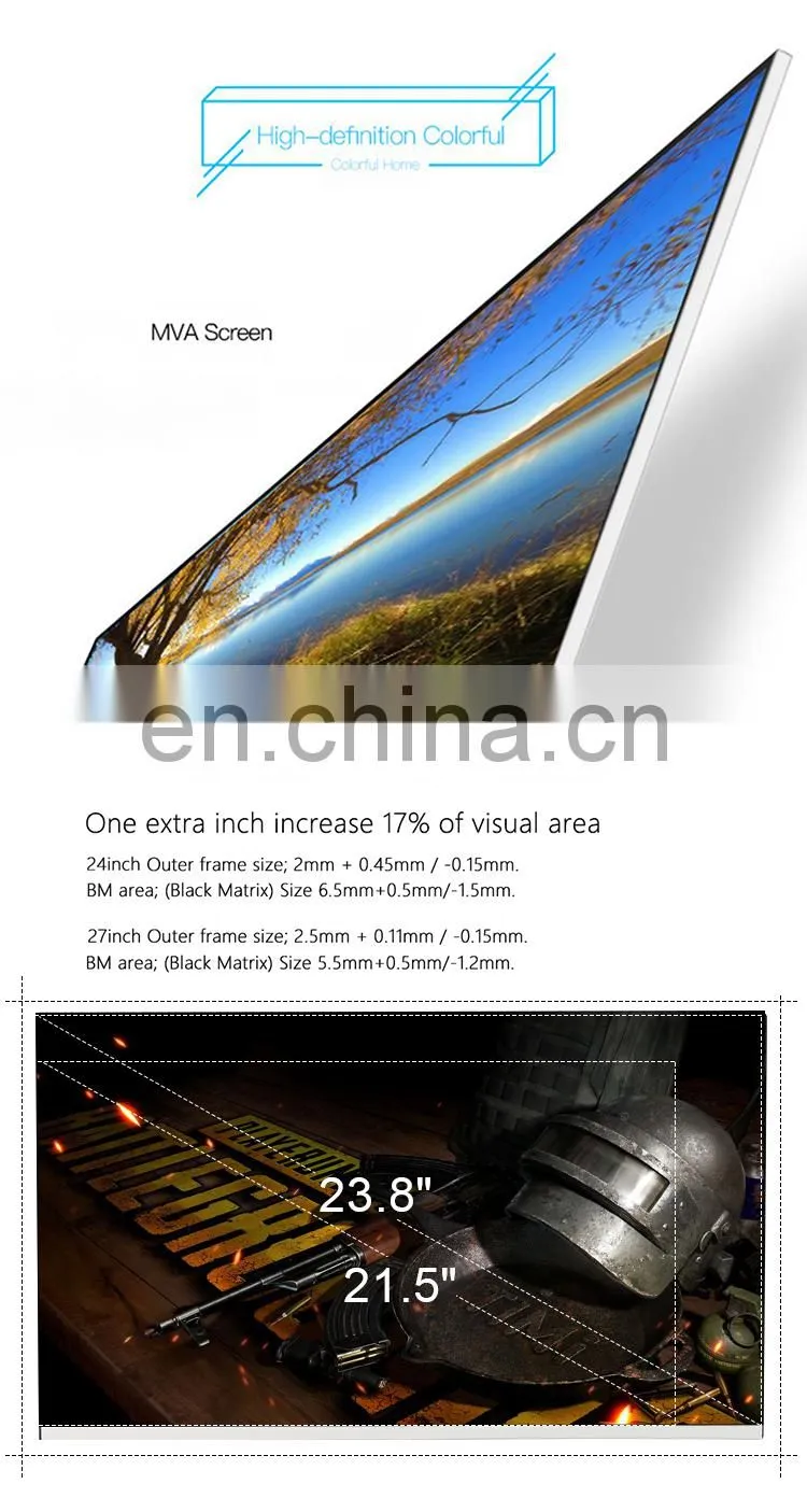 24inch Wide Screen Curved Gaming Monitor FULL HD 1080P Desktop Monitor LED Display HDMI 75HZ 165HZ