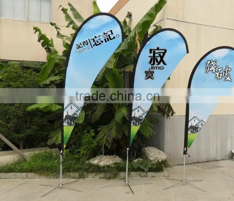 Beach flag bases Teardrop banner flag guangzhou