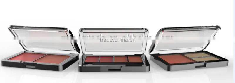 plastic compressed powder container with transparent cover